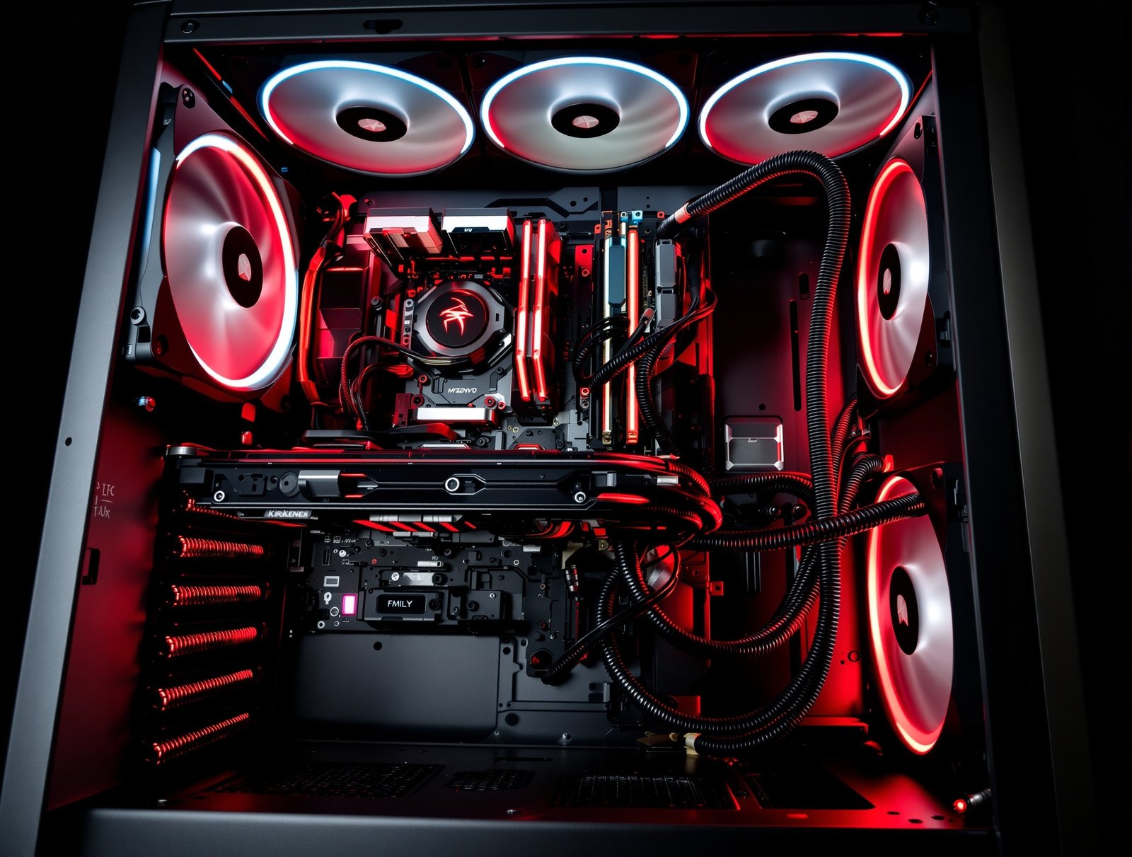 Interior impecable de PC tras el mantenimiento